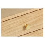 Teak Wide 4 Drawer Chest With Brass Knobs - Image 4