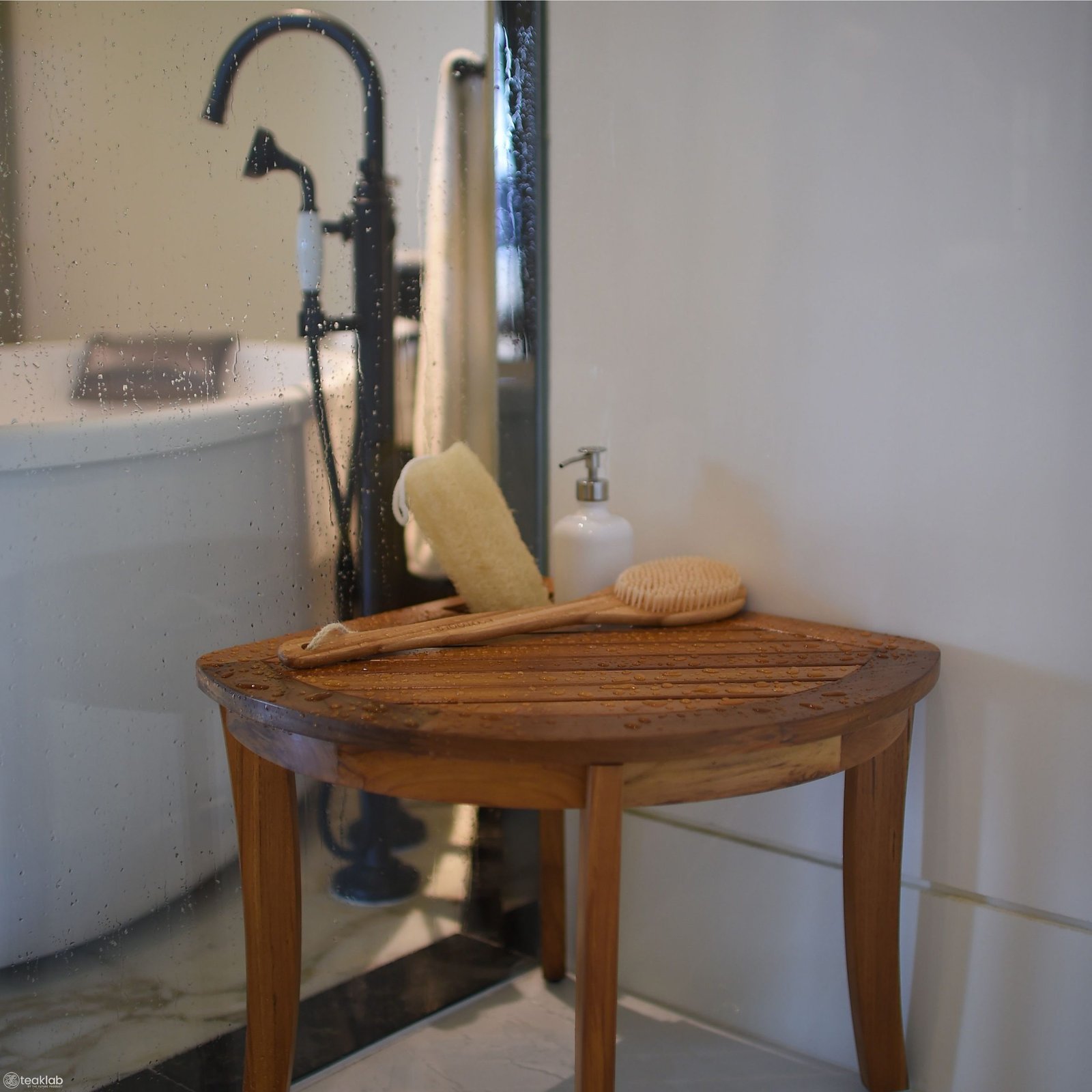 Spa-Teak-Corner-Stool-7afaf8a2-5597-46f8-bf3e-d7c5b2f24731.jpg Casual Spa Teak Corner Stool - Image 1