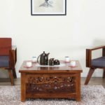 Teaklab Solid Wood Coffee Table in Provincial Teak Finish by Teaklab