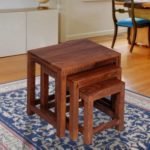 Teaklab Nest of Tables (Set of 3) in Light teak Finish by Teaklab