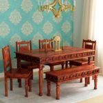 Teak Wood Six seater Dining set
