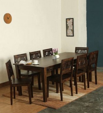 Teak Wood Eight Seater Dining Set, Best 8 Seat Dining Table