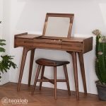 Designer Teak Wood Mountain Dressing Table Stool - Image 2