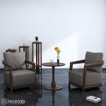 Conversation Set- Sofa Chair With Table