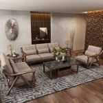 Teak Wood Sofa Set - Image 2