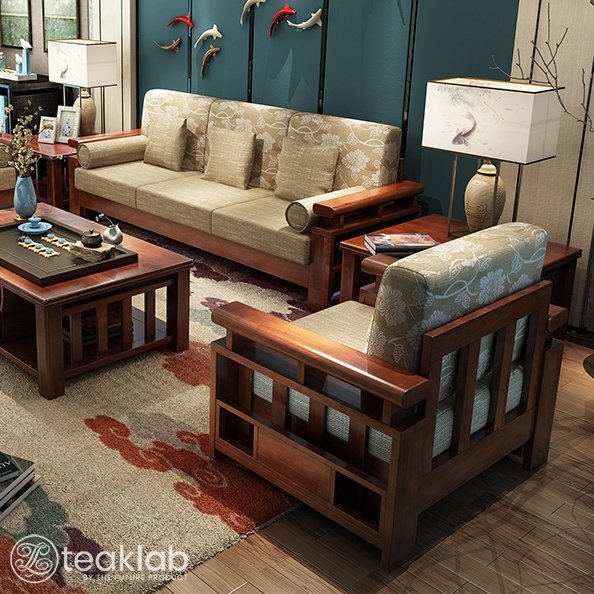 geduldig Pellen In de genade van Buy TeakLab Wooden Sofa Set Online | TeakLab