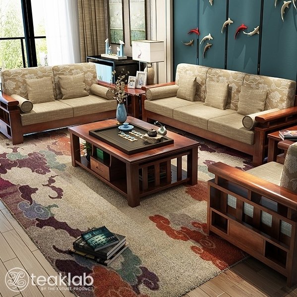 Teaklab Wooden Sofa Set Online