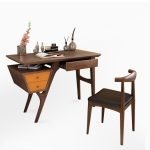Compact Design Dressing Table with chair - Image 3