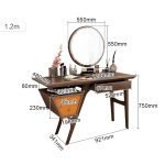 Compact Design Dressing Table with chair - Image 7