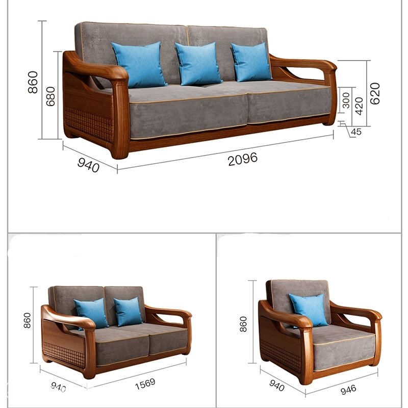 Traditional Teak Wood Sofa Set