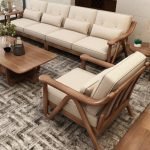 Teak Wood Sofa Set - Image 3