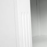 White Tall Slim Bookcase - Image 4