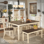 Teak Large Dining Room Bench