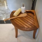 TeakLab Spa Teak Corner Stool - Image 5