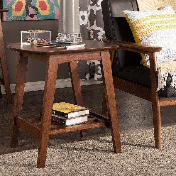 Carson-Carrington-Karkkila-Mid-century-Modern-Scandinavian-Style-Dark-Walnut-End-Table-5f86e34e-1cb9-46d7-be3f-cb95119522b1_600 End Table - Image 1