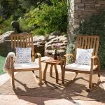 3-piece Teak Wood Rocking Chair Chat Set