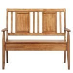 Teak Wood Storage Bench - Image 2