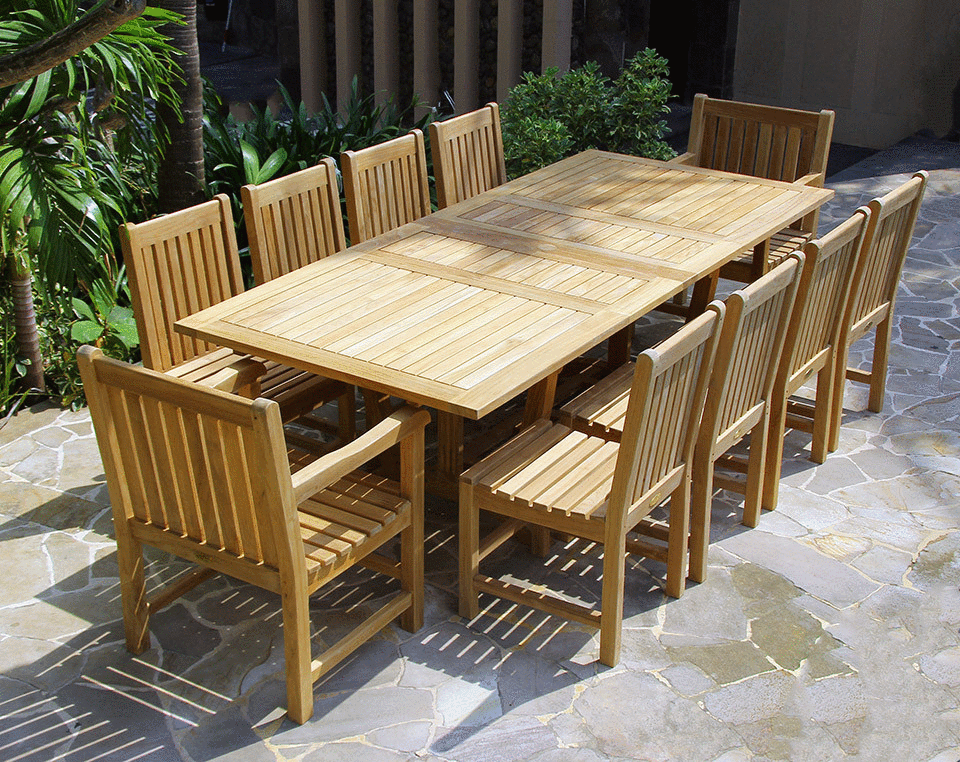 Teak Table Set 11PC