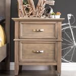 Weathered Teak 2-Drawer Nightstand