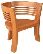Half Moon Teak Dining Arm Chair - Image 3