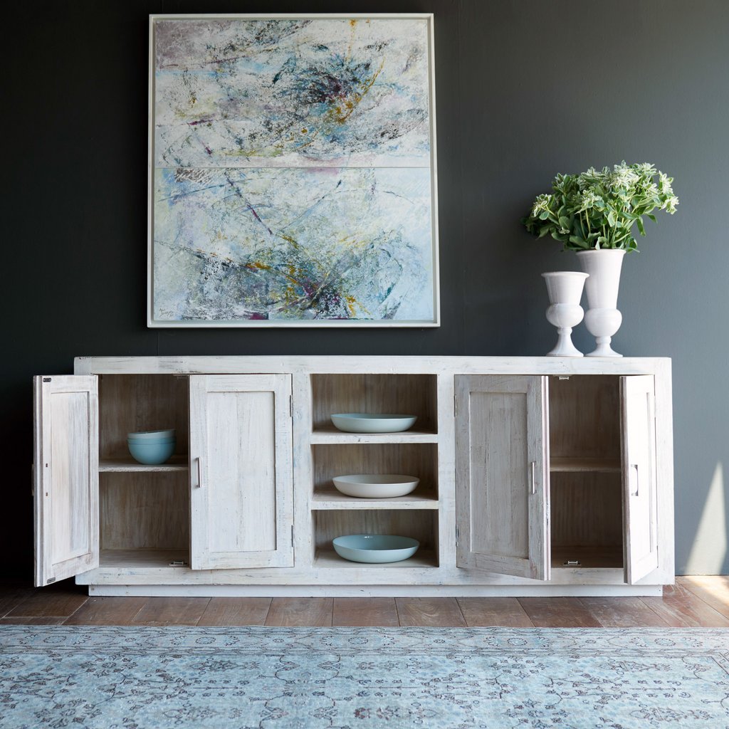I-M1008_1_1024x1024 LEDGE SIDEBOARD WITH FULL DOORS | 4-DOORS / 3-SHELVES - Image 1