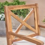 Outdoor 7 Piece Teak Wood Dining Set - Image 2