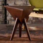 Wood Triangle End Table