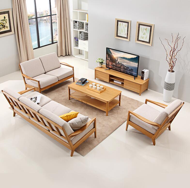 Teak Wood Sofa Set Teaklab, Modern Wooden Sofa Sets For Living Room