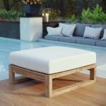 Outdoor Patio Teak Ottoman