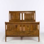 Teak Wood Sleigh Bed - Image 5