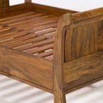 Teak Wood Sleigh Bed - Image 7