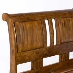 Teak Wood Sleigh Bed - Image 8