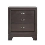 Dark Walnut Wood Nightstand - Image 2