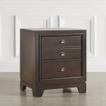 Dark Walnut Wood Nightstand