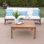 Outdoor Teak Wood 4-piece Sofa and Table Set