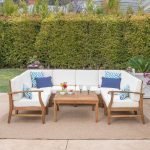 Outdoor Teak Wood 9-piece Sectional Sofa Set