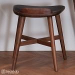 Designer Teak Wood Mountain Dressing Table Stool - Image 4