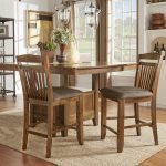 Teak Counter Height Dining Chairs (Set of 2)