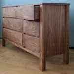 Teak wood 6 drawer dresser