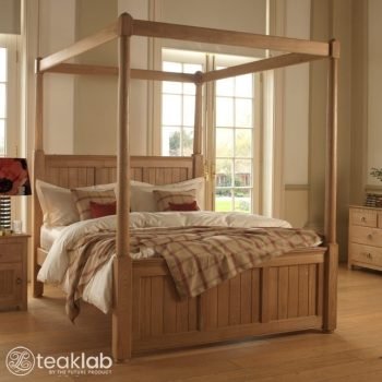 Supreme Teak Wood Simplistic Poster Bed, King Size Four Post Bed Plans