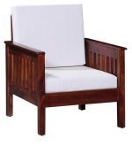 Teak Wood One Seater Sofa - Image 3