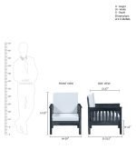 Teak Wood One Seater Sofa - Image 9
