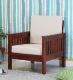 Teak Wood One Seater Sofa - Image 7
