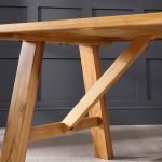 Solid Teak Wood Dining Table + 6 Ladder Back Chairs - Image 5