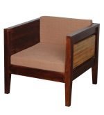 Teak Wood One Seater Sofa - Image 3