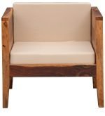 Teak Wood One Seater Sofa - Image 2