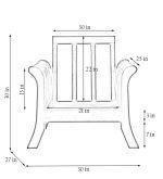 Single Seater Sofa (without Cushion) - Image 3