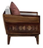Teak Wood One Seater Sofa - Image 2