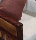 Teak Wood One Seater Sofa - Image 4