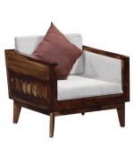 Teak Wood One Seater Sofa - Image 7